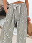 Women Floral Long Pant Casual Spring/Fall Trousers
