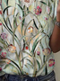 Women Floral Short Sleeve Tee T-shirt V Neck Printing Casual Summer Graphic Tee Top