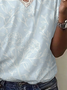 Women Floral Short Sleeve Tee T-shirt V Neck Printing Casual Summer Graphic Tee Top
