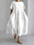 Women Animal Short Sleeve Summer Dress Crew Neck Daily Casual Maxi A-Line Dress