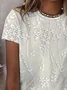 Women Floral Short Sleeve Tee T-shirt Crew Neck Printing Casual Summer Top