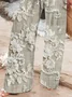 Women Floral Long Pant Casual Spring/Fall Trousers