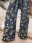 Women Floral Long Pant Casual Spring/Fall Trousers