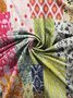 Women Floral Half Sleeve Blouse Summer Shawl Collar Daily Casual Top