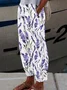 Women Floral Long Pant Casual Spring/Fall Trousers