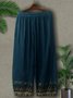 Women Ethnic Geometry Long Pant Casual Spring/Fall Trousers
