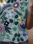Women Floral Short Sleeve Tee T-shirt Crew Neck Printing Casual Summer Top