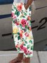 Women Floral Long Pant Casual Spring/Fall Trousers
