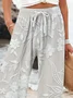 Women Floral Long Pant Casual Spring/Fall Trousers