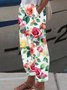 Women Floral Long Pant Casual Spring/Fall Trousers