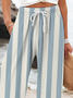 Women Striped Long Pant Casual Spring/Fall Trousers