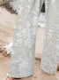 Women Floral Long Pant Casual Spring/Fall Trousers