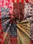 Women Floral Half Sleeve Blouse Summer Shawl Collar Daily Casual Top