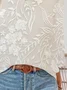 Women Floral Three Quarter Sleeve Blouse Spring/Fall Printing Notched Daily Casual Top