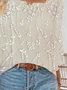 Women Floral Three Quarter Sleeve Blouse Spring/Fall Printing Notched Daily Casual Top