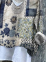 Women Floral Long Sleeve Blouse Spring/Fall Printing V Neck Daily Casual Top