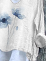 Women Floral Long Sleeve Blouse Spring/Fall Printing V Neck Daily Casual Top