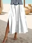 Women Anchor Short Sleeve Summer Printing Dress V Neck Daily Casual Maxi X-Line Dress