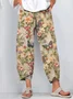 Women Floral Ankle Pants Pant Casual Spring/Fall Trousers