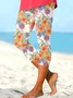 Women Floral Ankle Pants Pant Casual Spring/Fall Trousers
