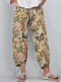 Women Floral Ankle Pants Pant Casual Spring/Fall Trousers
