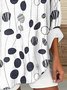 Women Abstract Polka Dots Long Sleeve Blouse Spring/Fall Printing V Neck Daily Casual Top