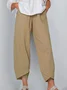 Women Plain Capris Pant Casual Summer Trousers