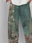 Women Floral Capris Pant Casual Summer Trousers