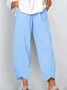 Women Plain Capris Pant Casual Summer Trousers
