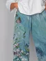 Women Floral Capris Pant Casual Summer Trousers