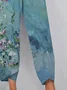 Women Floral Capris Pant Casual Summer Trousers