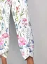 Women Floral Capris Pant Casual Summer Trousers