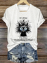 Women Animal Short Sleeve Tee T-shirt Crew Neck Casual Summer Top