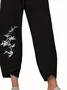 Women Floral Capris Pant Casual Summer Trousers