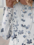 Women Floral Long Sleeve Tee T-shirt Crew Neck Printing Casual Spring/Fall Graphic Tee Top