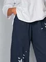 Women Floral Capris Pant Casual Summer Trousers