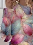 Women Floral Long Sleeve Tee T-shirt Crew Neck Printing Casual Spring/Fall Graphic Tee Top