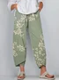 Women Floral Capris Pant Casual Summer Trousers