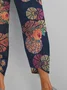 Women Floral Capris Pant Casual Summer Trousers
