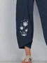 Women Floral Capris Pant Casual Summer Trousers
