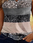 Women Sleeveless Tank Top Camisole Summer Striped Printing V Neck Daily Casual Top