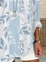 Women Floral Long Sleeve Blouse Spring/Fall Printing V Neck Daily Casual Top