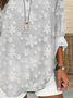 Women Floral Long Sleeve Blouse Spring/Fall Printing V Neck Daily Casual Top