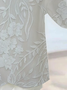 Women Floral Short Sleeve Shirt Summer Printing V Neck Daily Casual Top