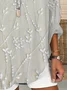 Women Floral Long Sleeve Blouse Spring/Fall Printing V Neck Daily Casual Top