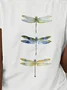 Women Dragonfly Short Sleeve Tee T-shirt Crew Neck Printing Casual Summer Graphic Tee Top