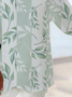 Women Floral Short Sleeve Shirt Summer Printing V Neck Daily Casual Top
