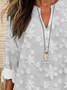 Women Floral Long Sleeve Blouse Spring/Fall Printing V Neck Daily Casual Top