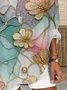 Women Floral Long Sleeve Blouse Spring/Fall Printing V Neck Daily Casual Top