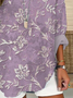 Women Floral Long Sleeve Blouse Spring/Fall Printing V Neck Daily Casual Top